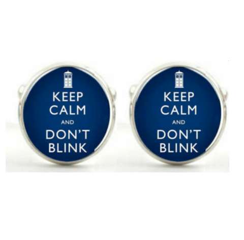Manžetové knoflíčky Keep calm and don't Blink