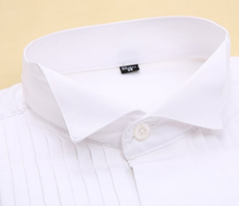 Bíla manžetová košile, velikost 38 - 2