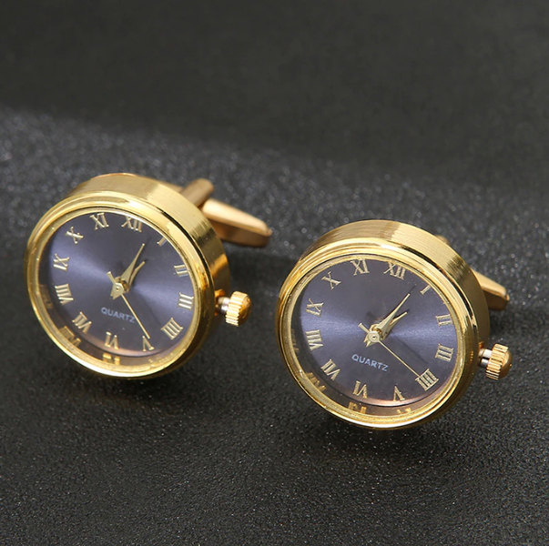 Manžetové knoflíčky zlaté hodinky
